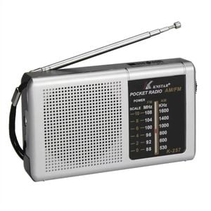 Portable Retro Radio Silver