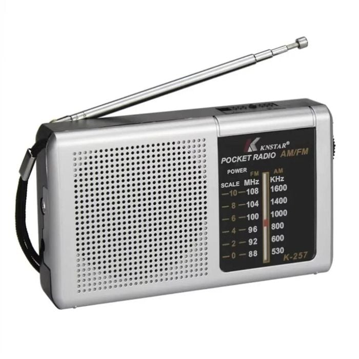 Portable Retro Radio Silver