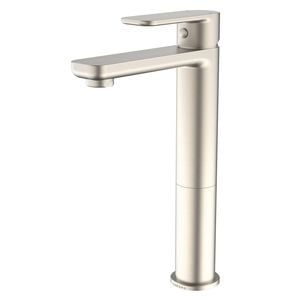 Caroma Luna Brushed Nickel Tower Basin Mixer    ,
