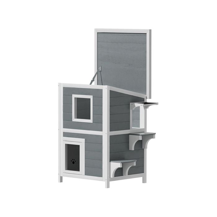 Cat House Outdoor Shelter 56cm x 52cm x 82cm Rabbit Hutch