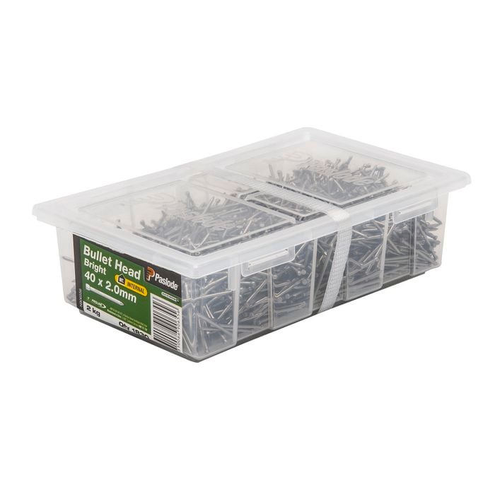Paslode 40 x 2mm 2kg Bright Bullet Head Nail - 1830 Pack
