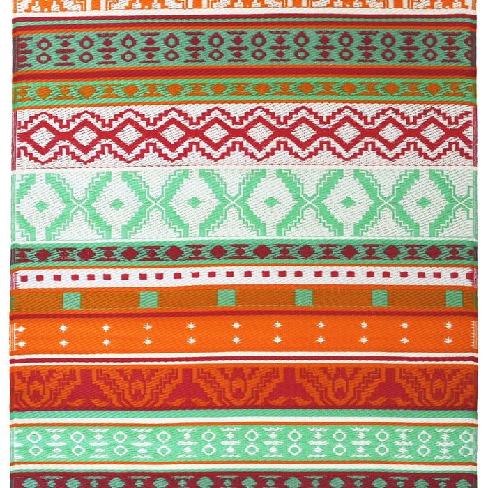 Reversible Indoor/outdoor Mats - Chatai-2640-orange Multi-120x170