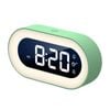 Catzon Digital Alarm Clock With Night Light 18 Ringtones Infinitely Dimmable-green