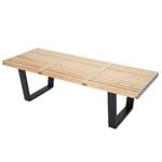 SK Designer Living | Replica George Nelson Platform Bench | 152cm | Natural & Black