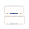 2x OFFICIAL AFL BRISBANE LIONS Car Number Plate Frame Cover Surround
