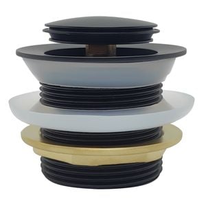 Kinetic 40mm Matte Black Non-Overflow Pop-Up Bath Waste