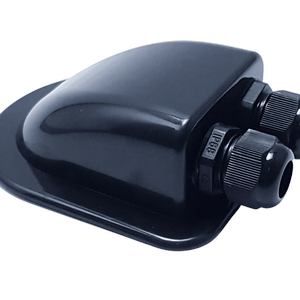 Exotronic 2 Gland Black Cable Entry Cover (Lightweight ABS)