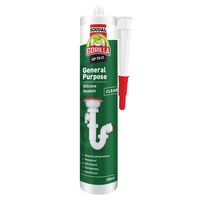 Gorilla 300ml Clear General Purpose Silicone Sealant - Clear