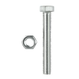 Pinnacle M12 x 100mm Stainless Steel Hex Head Bolts And Nuts - 2 Pack
