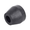 Sunrise Rubber Roller Taper Cap 2 1/2" 17mm Bore Black - Brr201