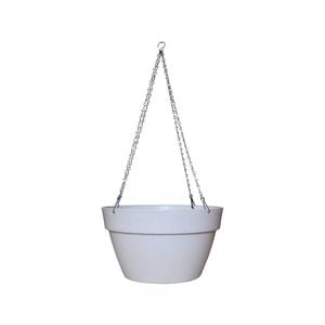 Northcote Pottery 32cm White Terrazzo Self-Watering Hanging Basket