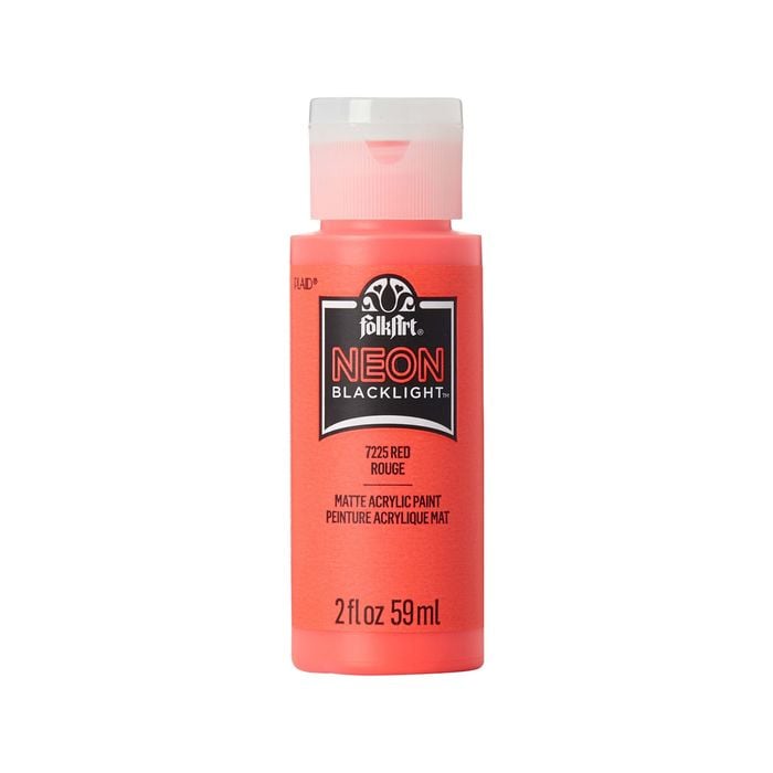 Folk Art Red Rouge Neon Blacklight Acrylic Paint