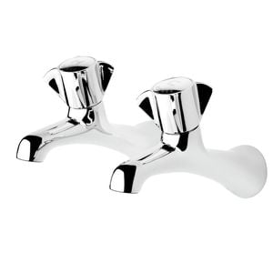 Foreno 20mm Chrome Espree Roulette Bath Taps - Suits All Pressure