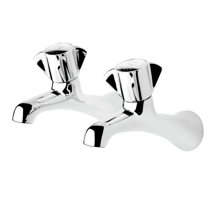 Foreno 20mm Chrome Espree Roulette Bath Taps - Suits All Pressure