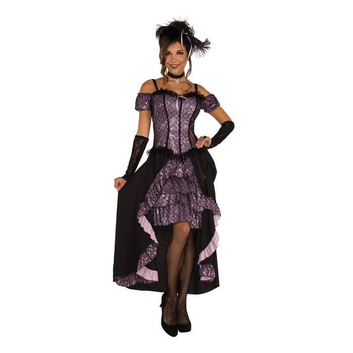 Rubies  Dance Hall Saloon Mistress Barmaid Women Dress Up Costume Size Standard
