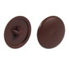 Hafele 12mm Diameter Brown Plastic Cover Cap - 50 Pack