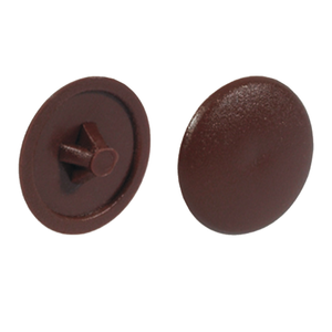 Hafele 12mm Diameter Brown Plastic Cover Cap - 50 Pack
