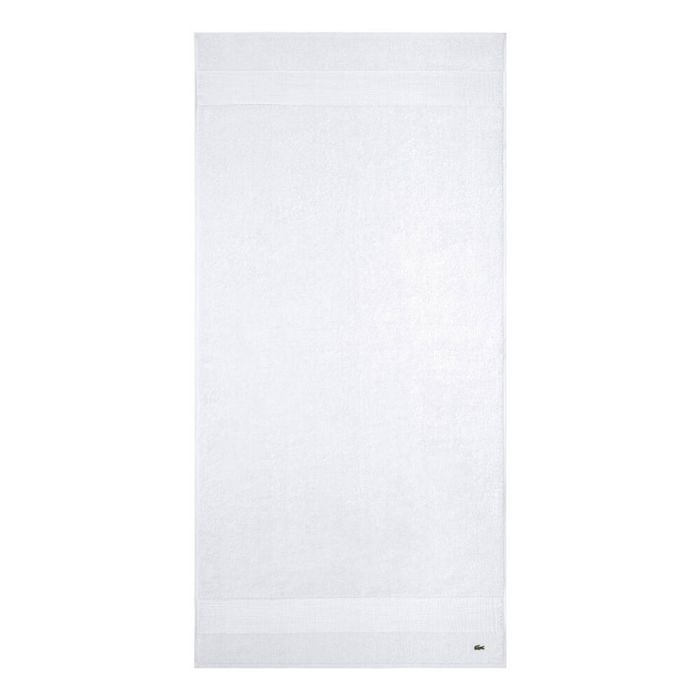 Lacoste LLECROCO Soft Organic Cotton Bath Towel Blanc 70x140cm