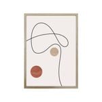 Willow & Silk Abstract Circle Indoor Wall Print Art