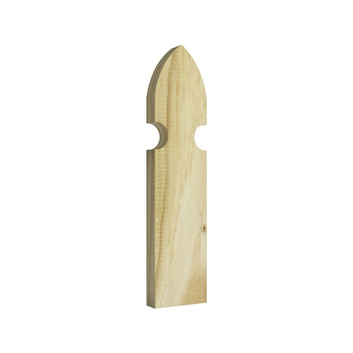 Genia Outdoor 68mm x 19mm Gothic Timber Picket - 1.2m