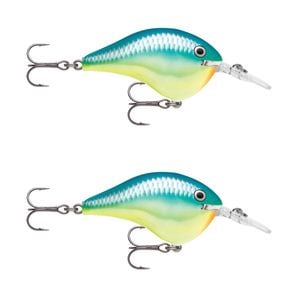 2x Rapala Dives to 8ft 5cm Crankbait Fishing Lures - Caribbean Shad