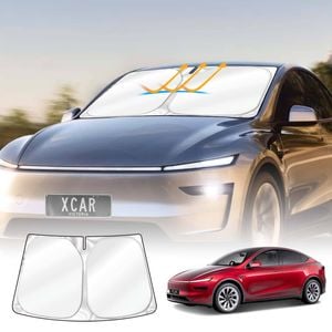 WindScreen Sun Shade for Tesla Model Y Juniper 2025-Onwards Blocks UV Rays Foldable Visor