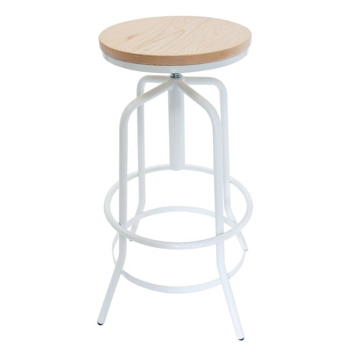 Sk Designer Living | Vega Industrial Stool - White