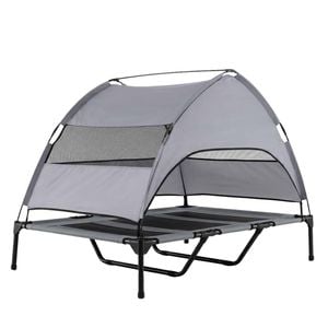 Costway Elevated Dog Bed Mesh Cot Removable Canopy Bag 122.5x91x95cm