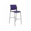 Olg Game Bar Stool Chrome Legs Charcoal Shell Plum Upholstered Seat And Back