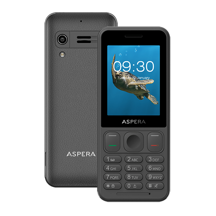 Aspera F48 (2.4'', 128mb, Big Button Keypad) Senior Friendly - Black/grey