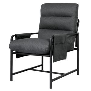 Levede Metal Framed Accent Chair - Dark Grey