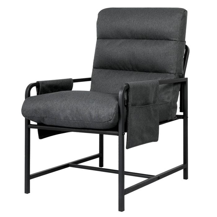 Levede Metal Framed Accent Chair - Dark Grey