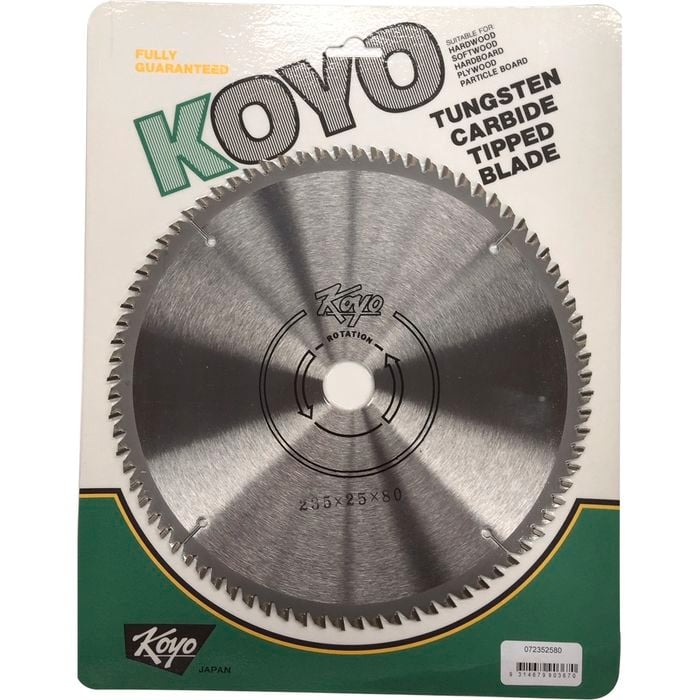 Koyo 235mm 80T 25mm Bore Circular Saw Blade For Timber Cutting