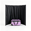 Advwin 26" Rolling Dance Bag with Garment Rack & Curtain, PU-Coated Glitter Fabric