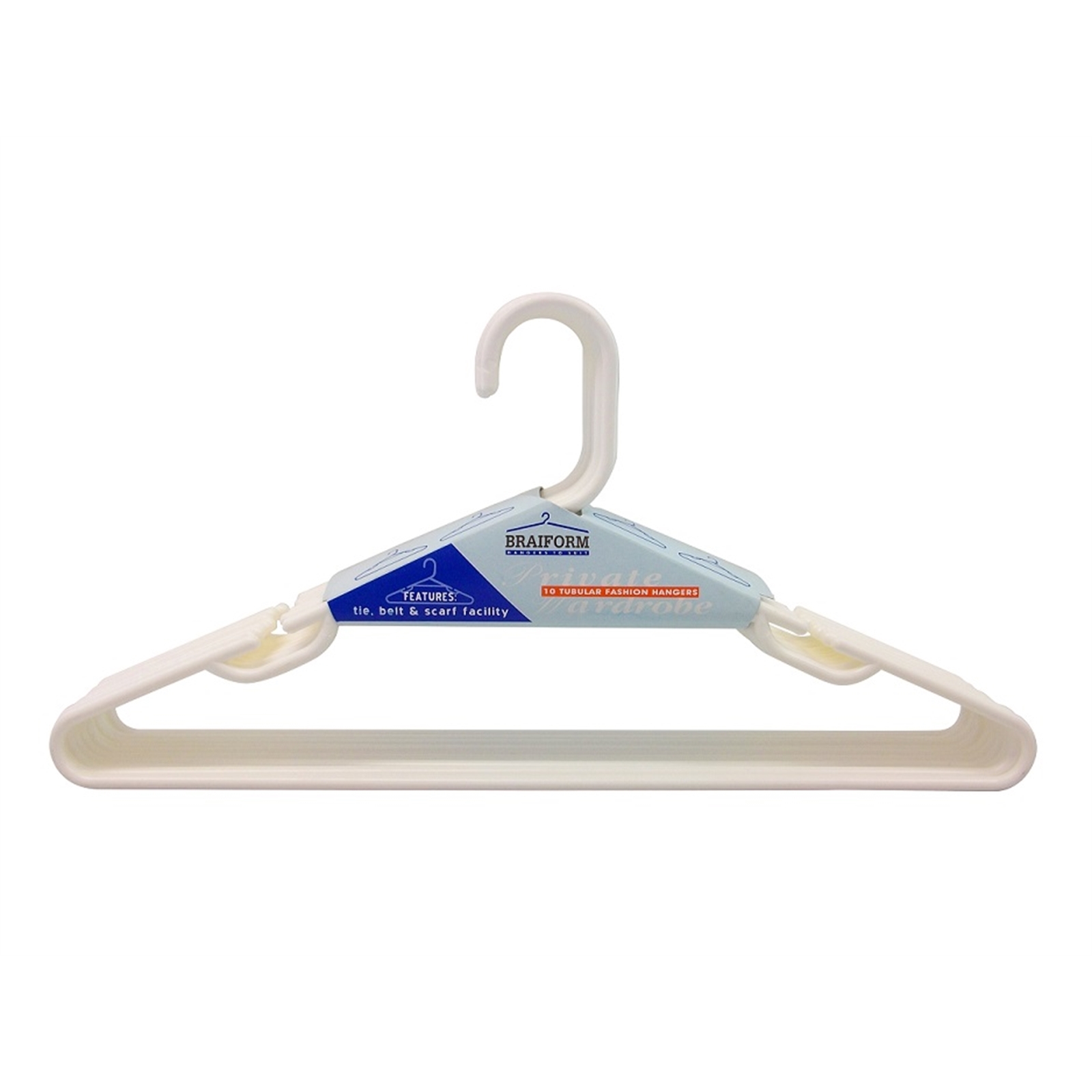 Braiform Australia Black Tubular Clothes Hangers - 10 Pack thumbnail 2