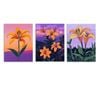 3pcs Perfect for Decorating Flower Design Print 100% Australian Made 3 x 40x60cm (Metal Print)