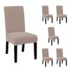 Catzon 6 Pcs Dining Chair Covers Waterproof Stretch-Khaki