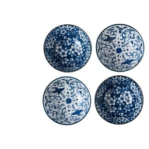 4pc Tokyo Design Porcelain Bowls Blue Sakura 15cm Gift Boxed For Rice