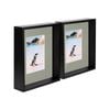 Nicola Spring 8" x 10" Black 3D Deep Box Photo Frames - 4" x 6" Mount - Pack of 2