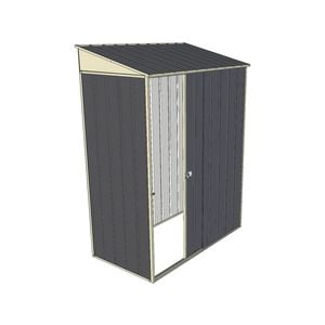 Build-a-Shed 1.5 x 0.8 x 2m Single Sliding Door Skillion Shed - Grey