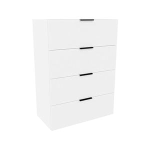 Lugna 1024 x 750 x 380mm White 4 Drawer Storage Cabinet
