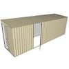 Build-a-Shed 1.5 x 6 x 2m Single Hinged Side Door Skillion Shed - Cream