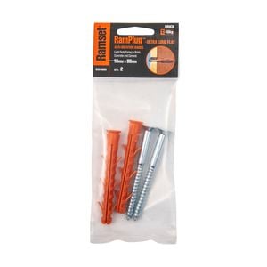 Ramset 10 x 80mm Ultra-Long Flat Anchor RamPlug - 2 Pack