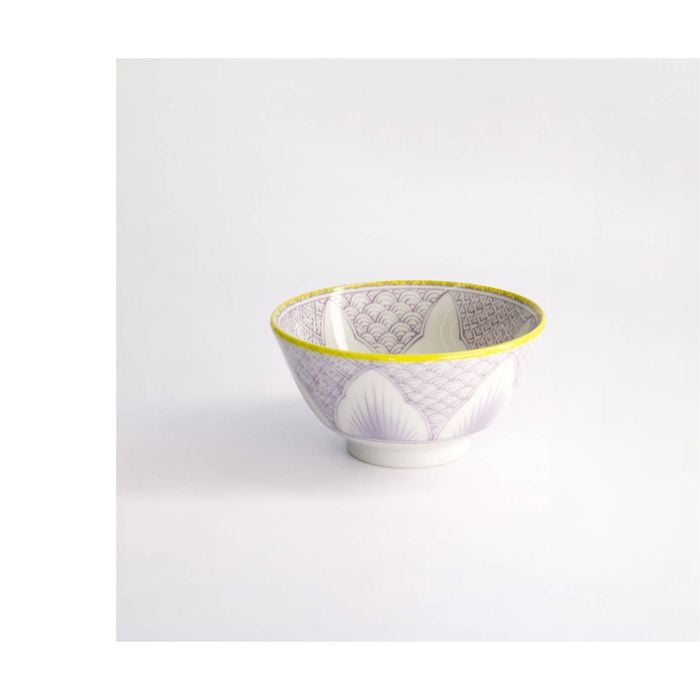 Tokyo Design Studio Lily Flower Tayo Bowl Small Purple 13.5x8cm
