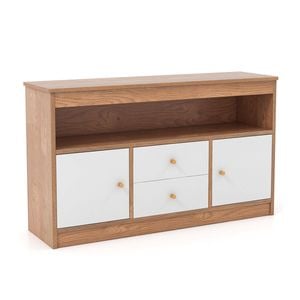 Costway Chest Of 2 Drawers Kids Storage Cabinet Natural