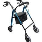 Practical Durable 4 Wheel Rollator Frame With Backrest Support Adjustable Height