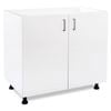 Flatpax 900mm White Utility 2 Door Base Cupboard