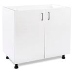 Flatpax 900mm White Utility 2 Door Base Cupboard