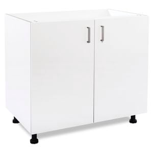 Flatpax 900mm White Utility 2 Door Base Cupboard