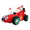 Santaco 2.4m Christmas Santa and Race Car Inflatable Decor